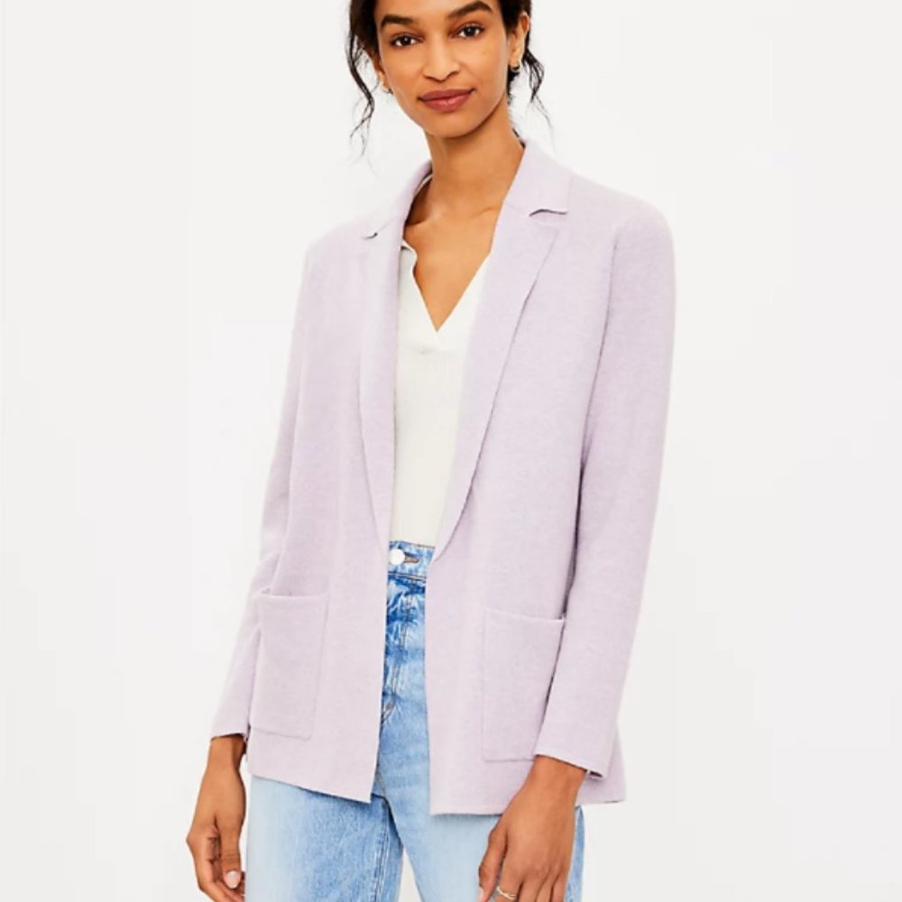 LOFT Pocket Sweater Blazer, Size Large